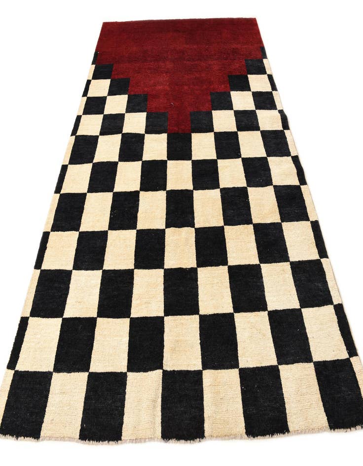 Detail image of  6' 9 x 9' 10  Hand Knotted Kashkuli Gabbeh Wool Rug