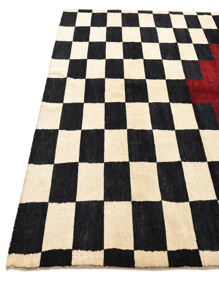 Detail image of  6' 9 x 9' 10  Hand Knotted Kashkuli Gabbeh Wool Rug