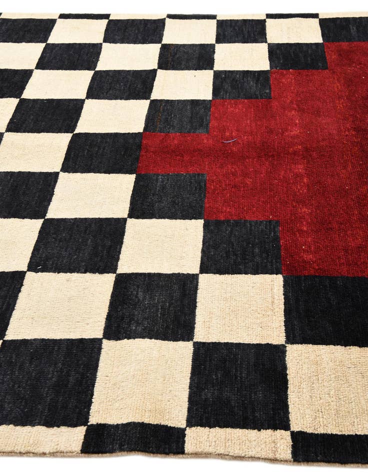 Detail image of  6' 9 x 9' 10  Hand Knotted Kashkuli Gabbeh Wool Rug