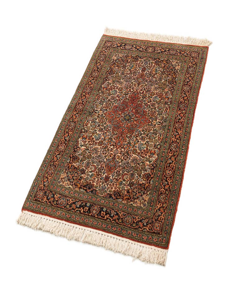 Detail image of  3' x 4' 10  Hand Knotted Kashmir Oriental Wool Rug