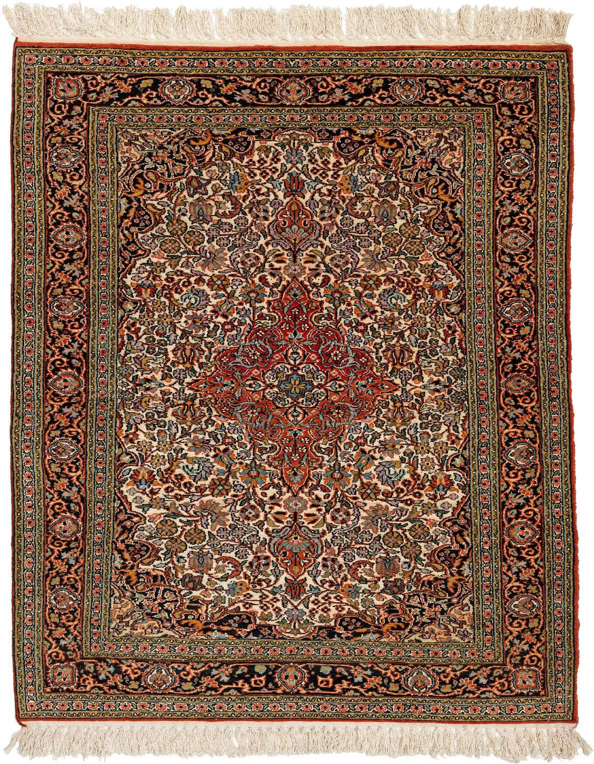 Primary image  3' x 4' 10  Hand Knotted Kashmir Oriental Wool Rug