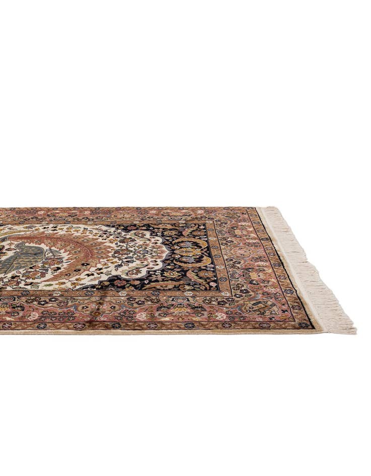 Detail image of  4' 3 x 5' 10  Hand Knotted Kashmir Oriental Rug