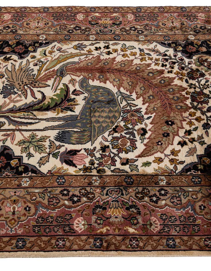 Detail image of  4' 3 x 5' 10  Hand Knotted Kashmir Oriental Rug