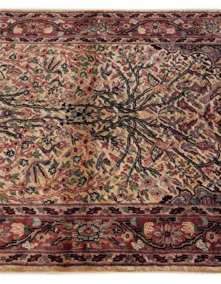 Detail image of  3' 1 x 5' 3  Hand Knotted Kashmir Oriental Rug