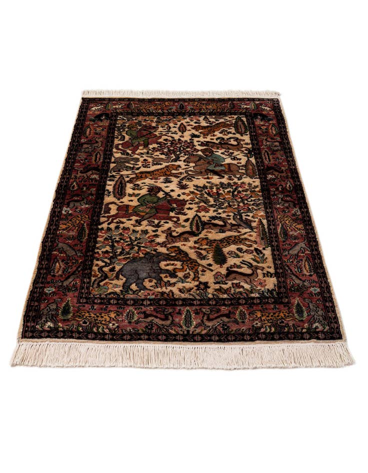 Detail image of  3' 3 x 5' 1  Hand Knotted Kashmir Oriental Rug