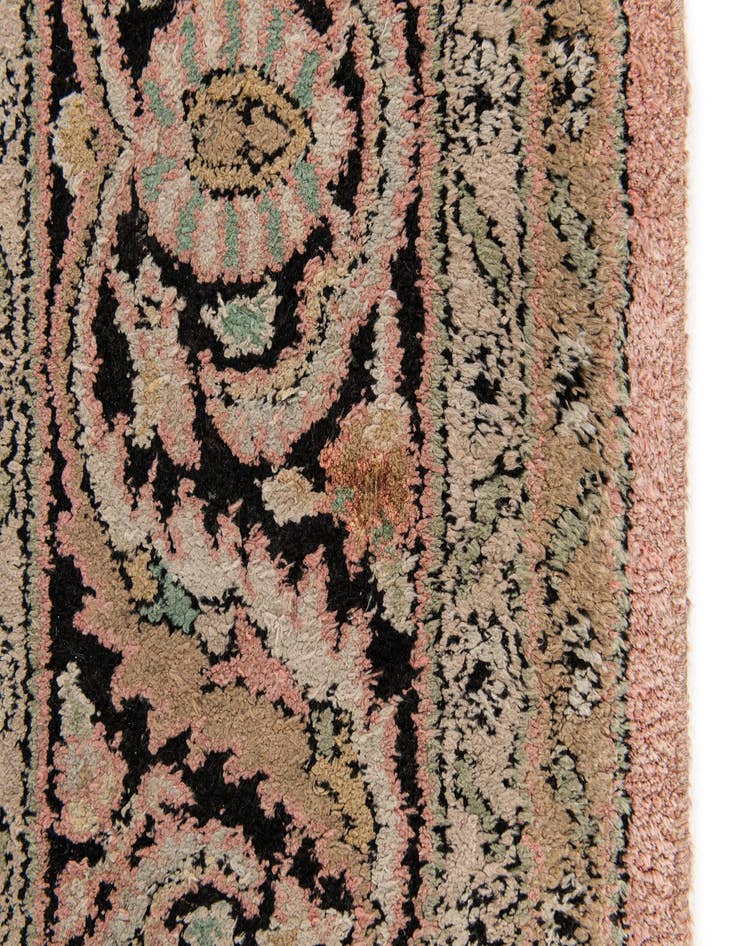 Detail image of  4' 1 x 6' 2  Hand Knotted Kashmir Wool Rug