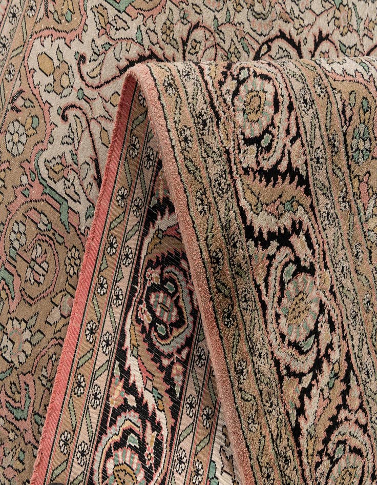 Detail image of  4' 1 x 6' 2  Hand Knotted Kashmir Wool Rug