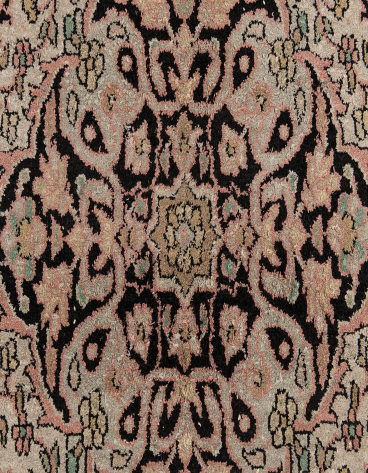 Detail image of  4' 1 x 6' 2  Hand Knotted Kashmir Wool Rug