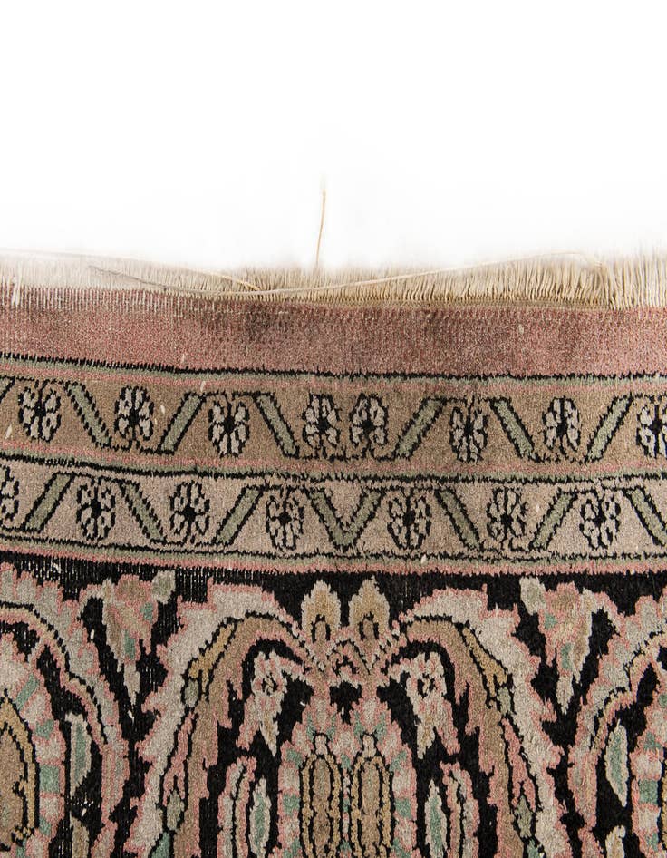 Detail image of  4' 1 x 6' 2  Hand Knotted Kashmir Wool Rug