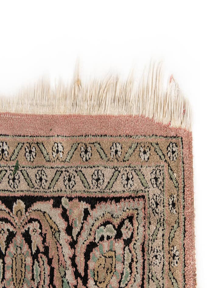 Detail image of  4' 1 x 6' 2  Hand Knotted Kashmir Wool Rug