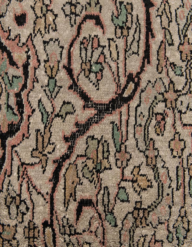 Detail image of  4' 1 x 6' 2  Hand Knotted Kashmir Wool Rug