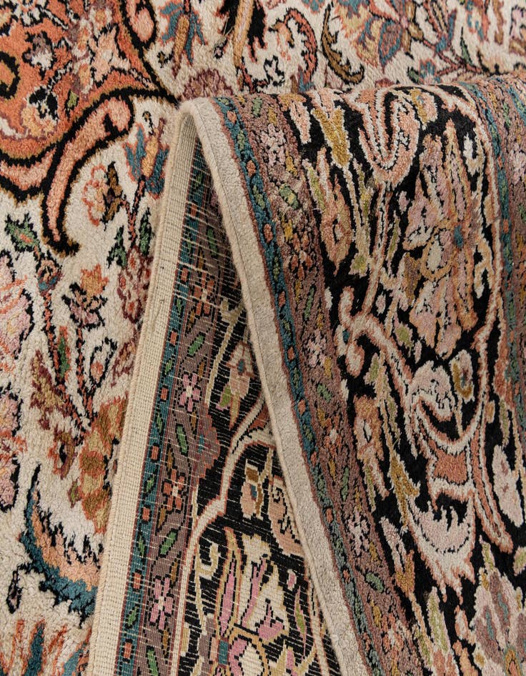 Detail image of  6' 11 x 10' 7  Hand Knotted Kashmir Oriental Wool Rug