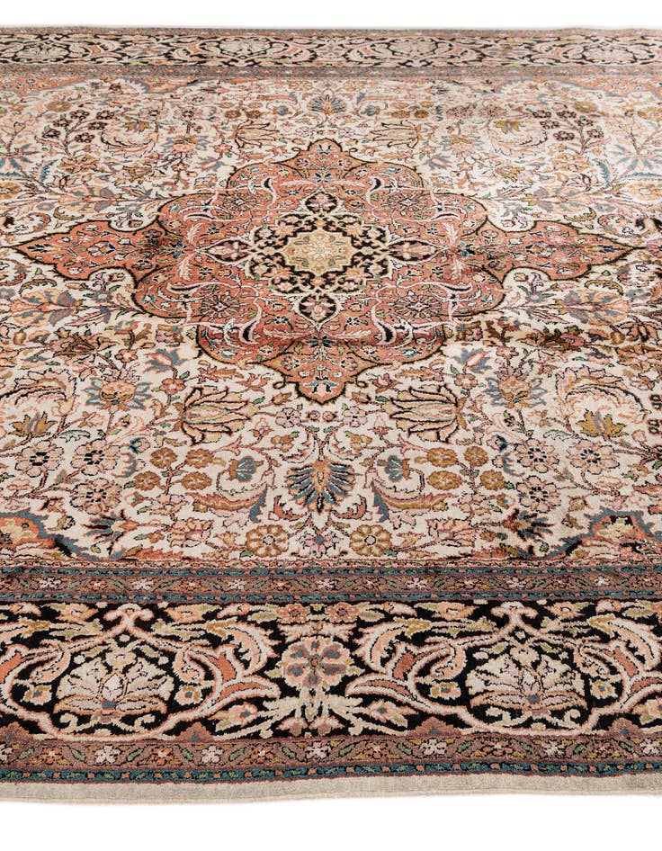 Detail image of  6' 11 x 10' 7  Hand Knotted Kashmir Oriental Wool Rug