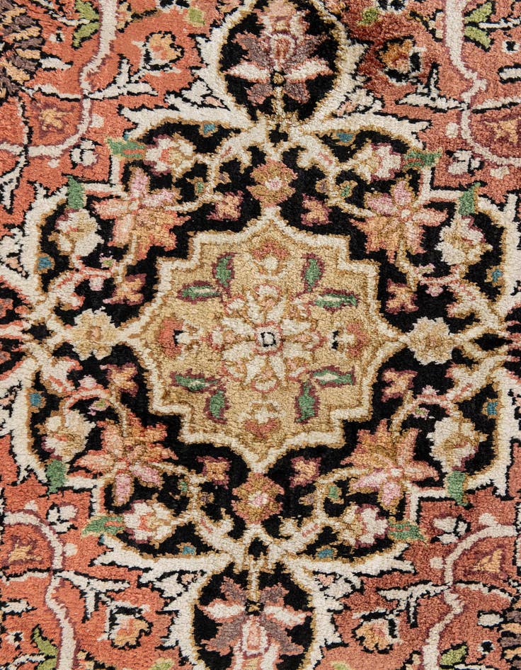 Detail image of  6' 11 x 10' 7  Hand Knotted Kashmir Oriental Wool Rug