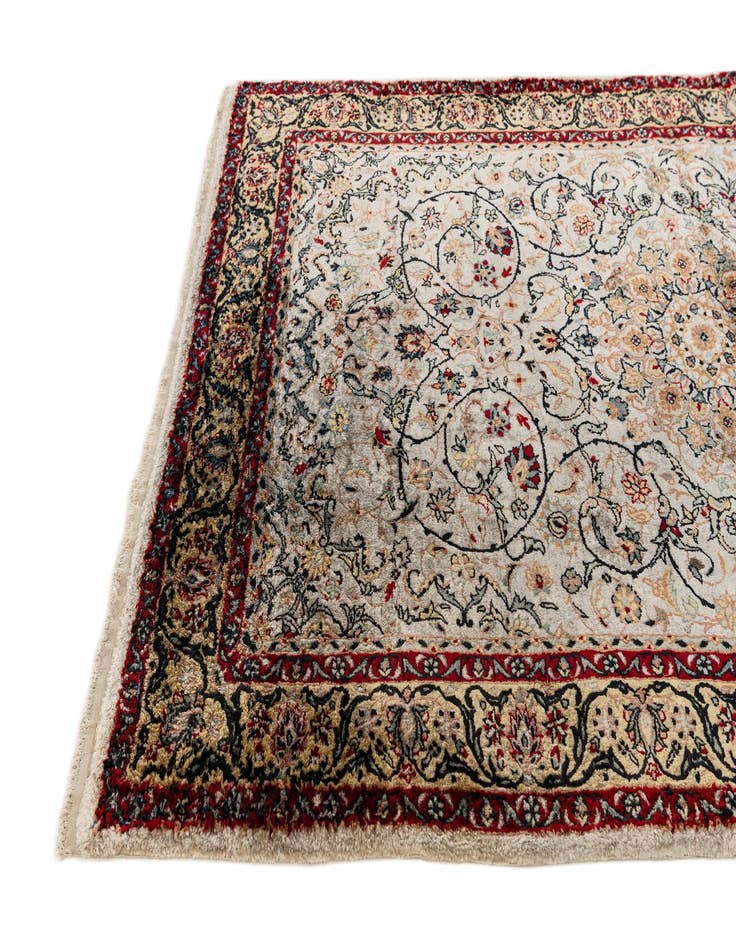 Detail image of  2' 11 x 5'  Hand Knotted Kashmir Oriental Rug