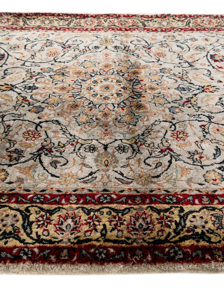 Detail image of  2' 11 x 5'  Hand Knotted Kashmir Oriental Rug