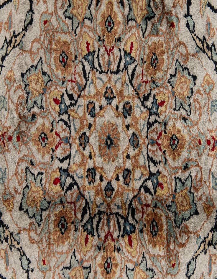Detail image of  2' 11 x 5'  Hand Knotted Kashmir Oriental Rug