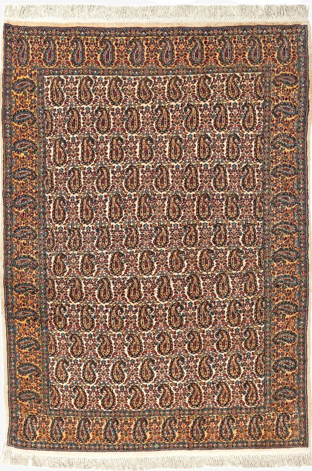  4' x 6'  Hand Knotted Kashmir Oriental Wool Rug