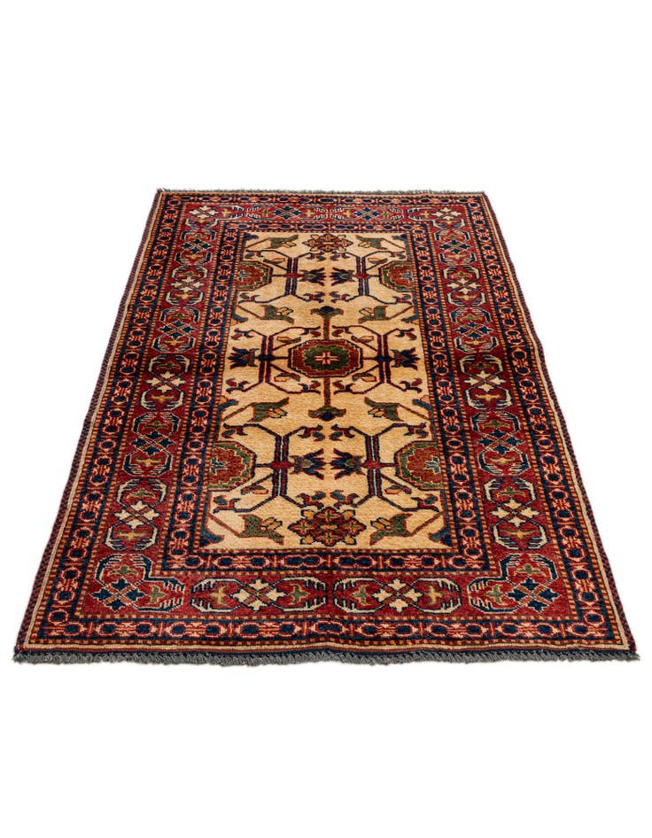 Detail image of  3' x 4' 11  Hand Knotted Kazak Wool Rug