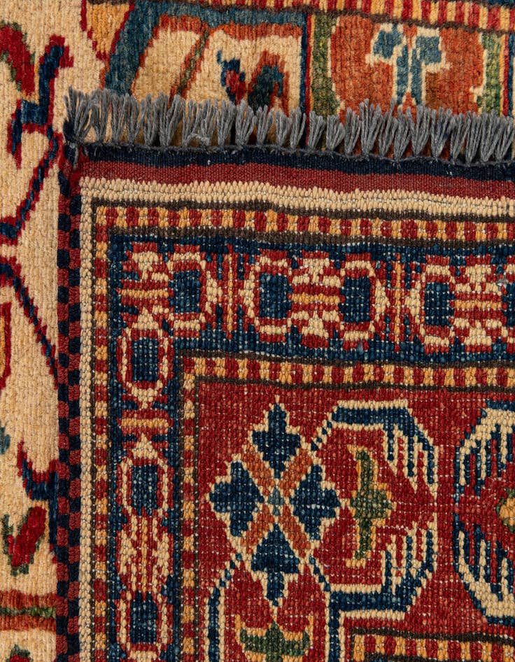 Detail image of  3' x 4' 11  Hand Knotted Kazak Wool Rug