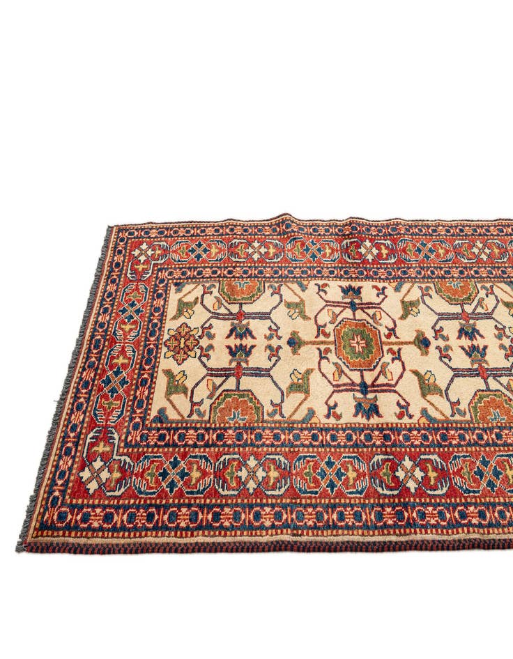 Detail image of  3' x 4' 11  Hand Knotted Kazak Wool Rug