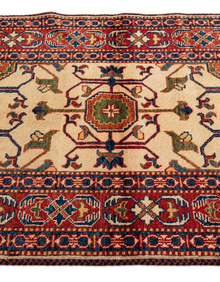Detail image of  3' x 4' 11  Hand Knotted Kazak Wool Rug