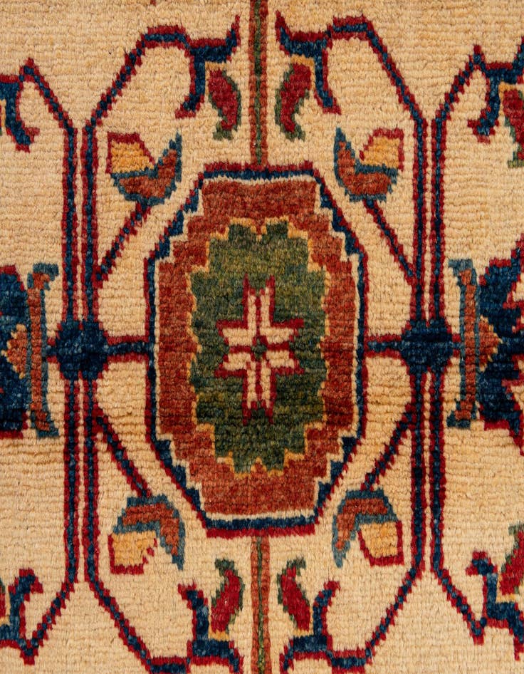 Detail image of  3' x 4' 11  Hand Knotted Kazak Wool Rug