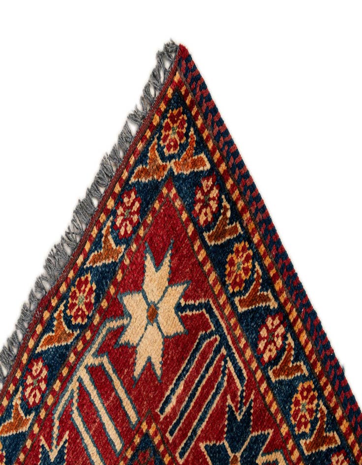 Detail image of  3' 4 x 5' 5  Hand Knotted Kazak Wool Rug