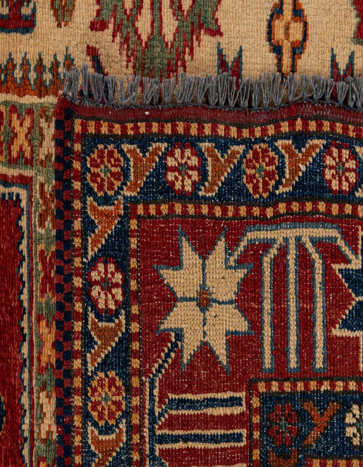 Detail image of  3' 4 x 5' 5  Hand Knotted Kazak Wool Rug