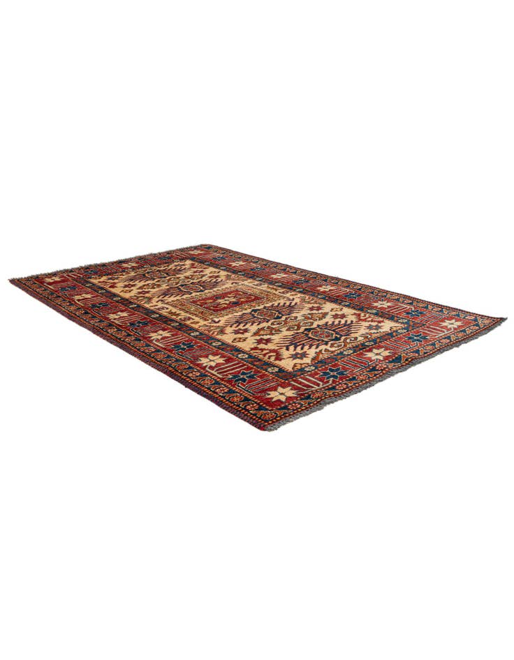 Detail image of  3' 4 x 5' 5  Hand Knotted Kazak Wool Rug