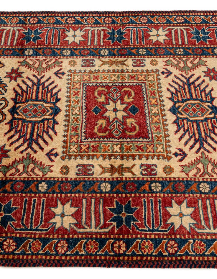 Detail image of  3' 4 x 5' 5  Hand Knotted Kazak Wool Rug