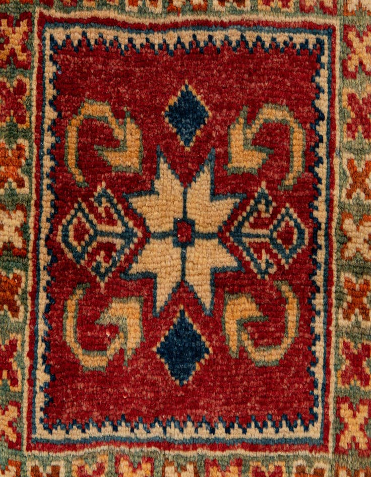 Detail image of  3' 4 x 5' 5  Hand Knotted Kazak Wool Rug