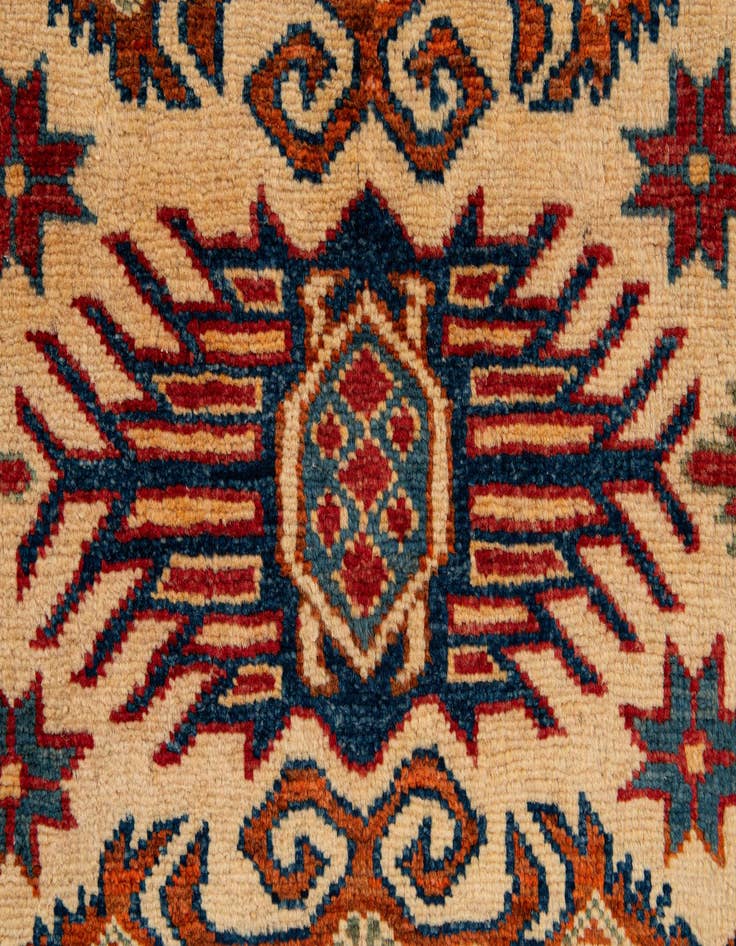 Detail image of  3' 4 x 5' 5  Hand Knotted Kazak Wool Rug