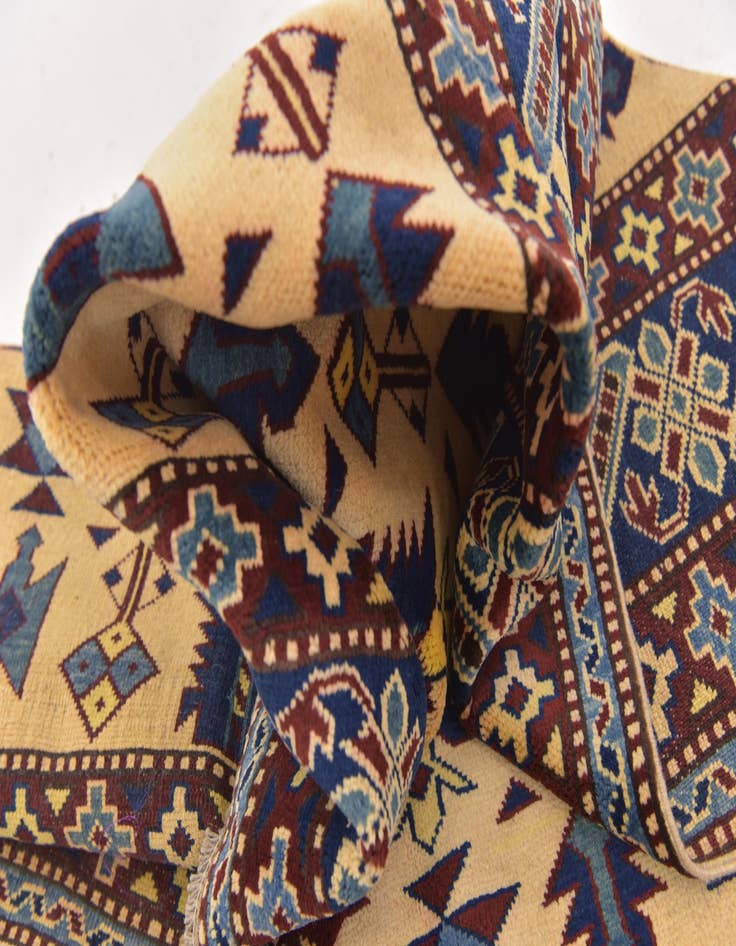 Detail image of  5' 3 x 7'  Hand Knotted Kazak Oriental Wool Rug