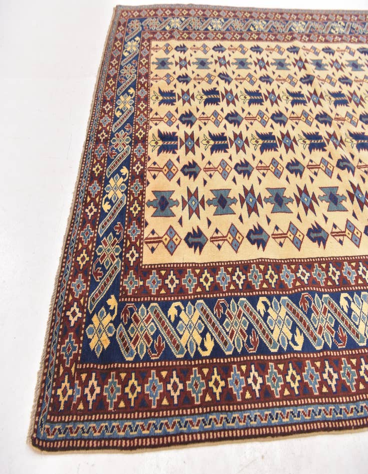 Detail image of  5' 3 x 7'  Hand Knotted Kazak Oriental Wool Rug