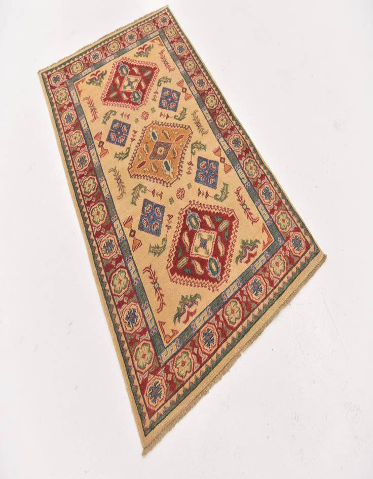 Detail image of  3' 2 x 5'  Hand Knotted Kazak Rug