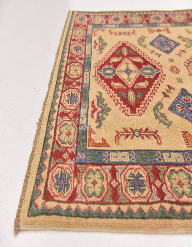 Detail image of  3' 2 x 5'  Hand Knotted Kazak Rug