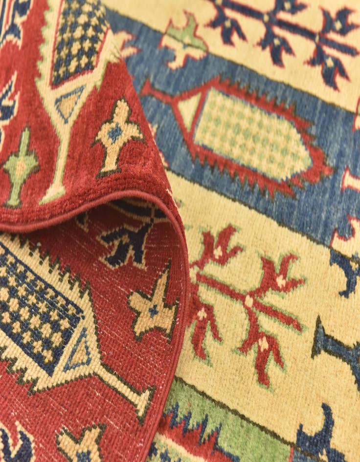 Detail image of  5' 6 x 8'  Hand Knotted Kazak Rug