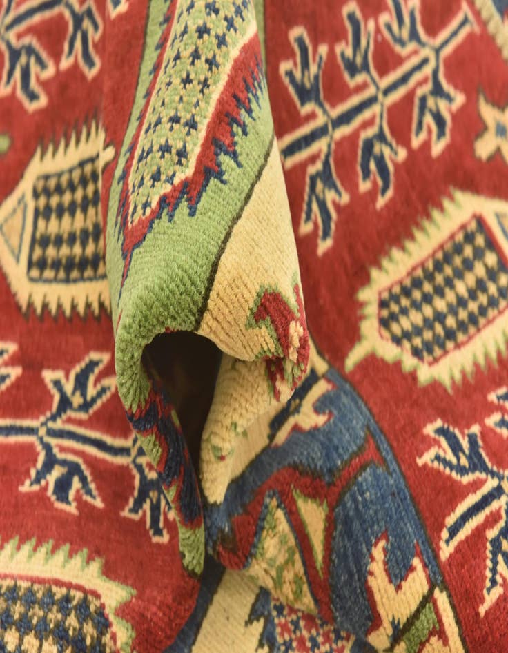 Detail image of  5' 6 x 8'  Hand Knotted Kazak Rug