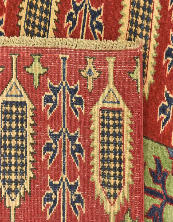 Detail image of  5' 6 x 8'  Hand Knotted Kazak Rug