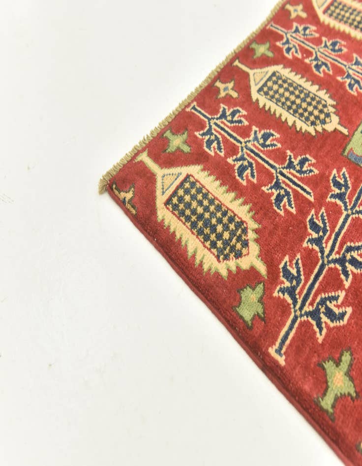 Detail image of  5' 6 x 8'  Hand Knotted Kazak Rug