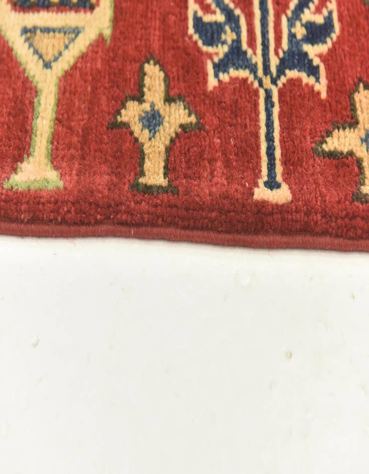 Detail image of  5' 6 x 8'  Hand Knotted Kazak Rug