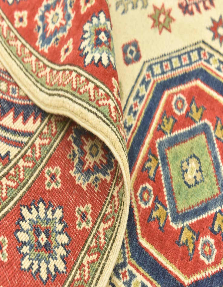 Detail image of  4' 1 x 5' 9  Hand Knotted Kazak Rug