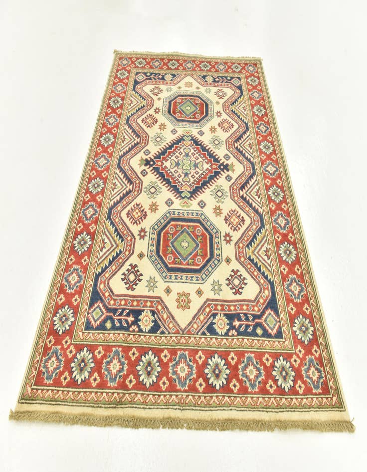 Detail image of  4' 1 x 5' 9  Hand Knotted Kazak Rug