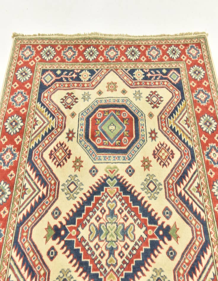 Detail image of  4' 1 x 5' 9  Hand Knotted Kazak Rug
