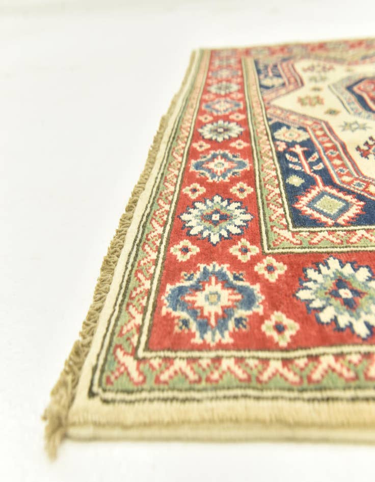 Detail image of  4' 1 x 5' 9  Hand Knotted Kazak Rug