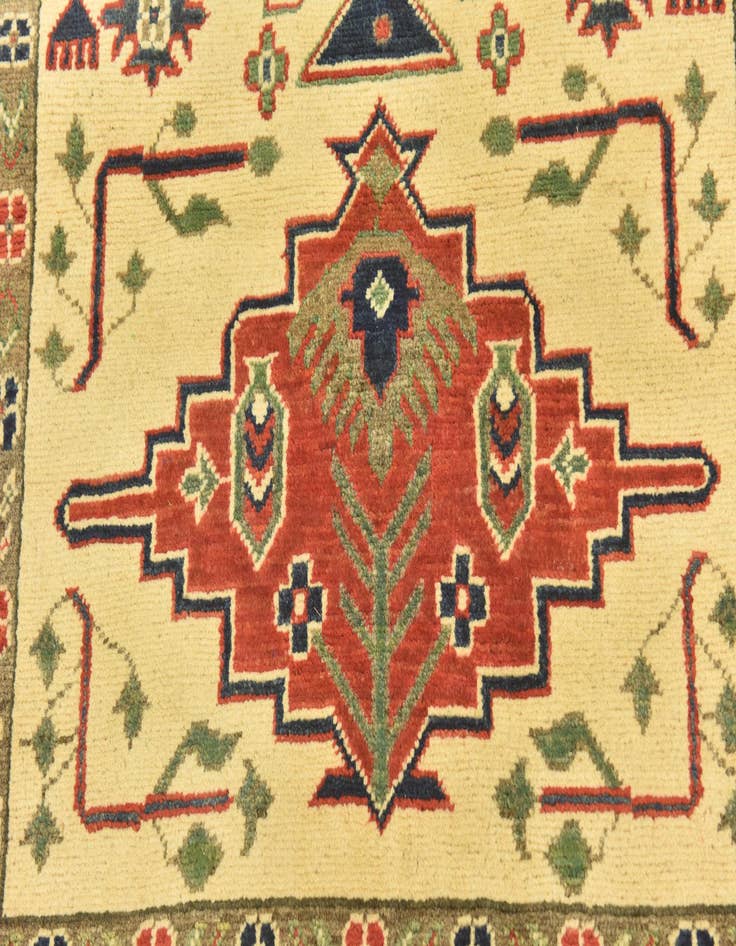 Detail image of  4' x 6'  Hand Knotted Kazak Rug