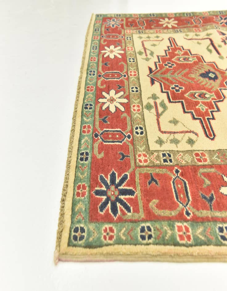 Detail image of  4' x 6'  Hand Knotted Kazak Rug