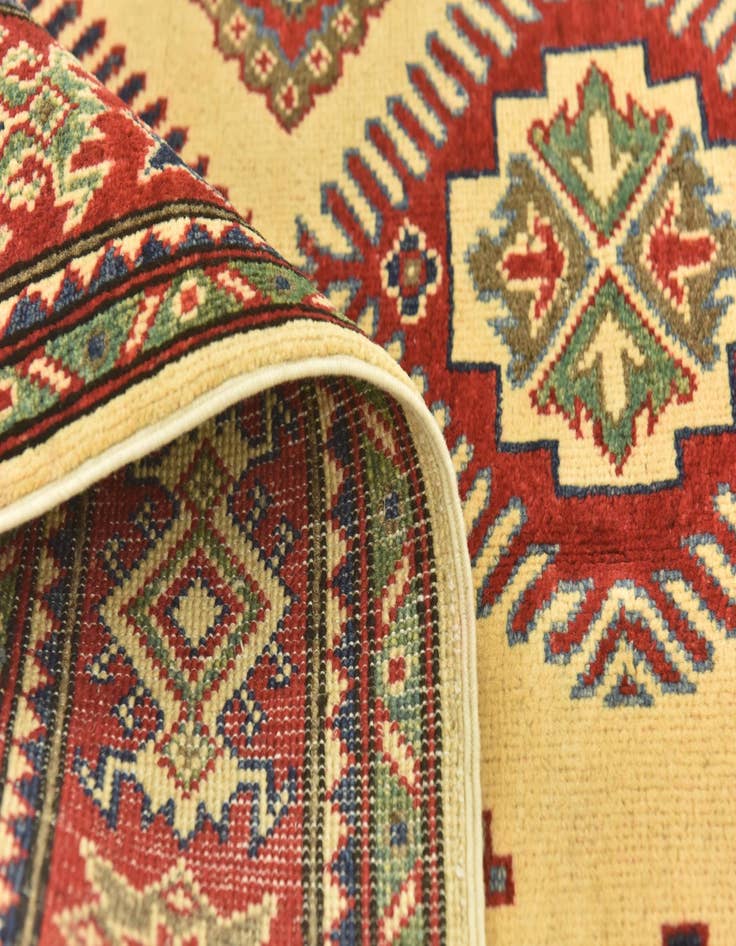 Detail image of  4' 2 x 5' 10  Hand Knotted Kazak Rug
