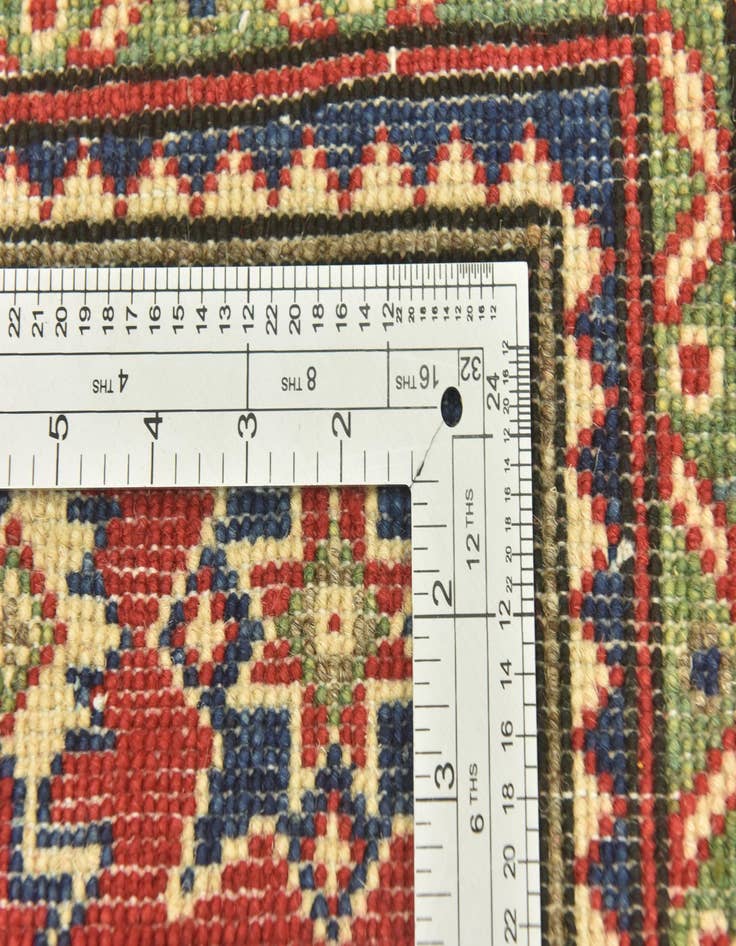 Detail image of  4' 2 x 5' 10  Hand Knotted Kazak Rug